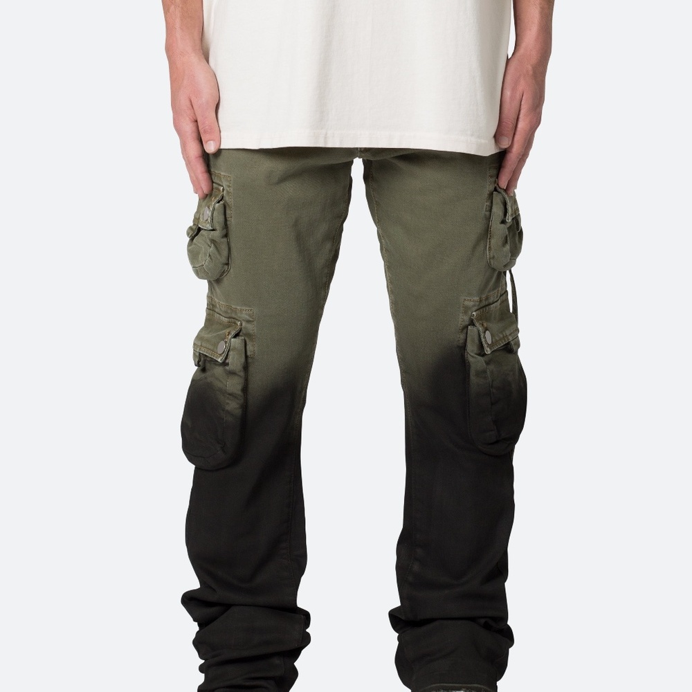 mnml B569 Cargo Flare Denim - Olive/Black Size 36Olive/Black / 36